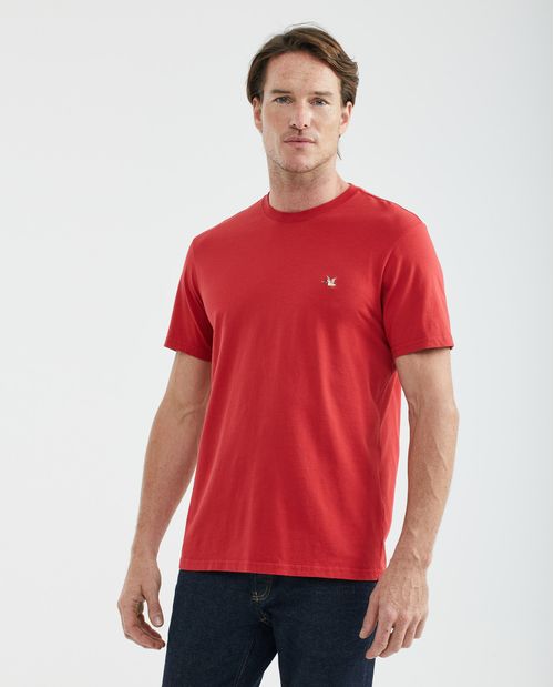 Camiseta Básica de Hombre, Slim Fit Cuello Redondo - 100% Algodón