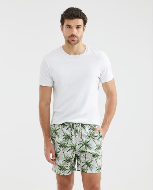 Pantaloneta de Baño Para Hombre, Regular Fit - Print Palmeras