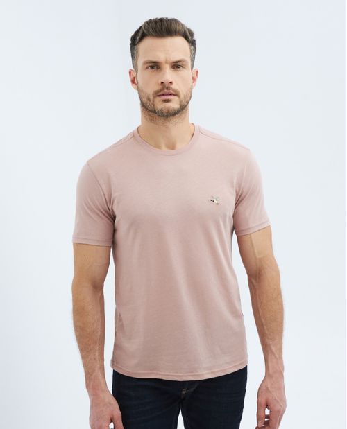 Camiseta Básica de Hombre, Slim Fit Cuello Redondo - Algodón Pima