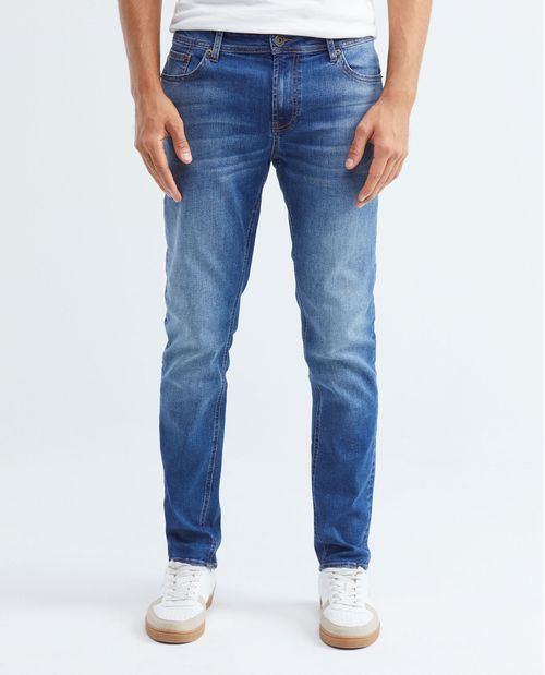 Jean de Hombre Super Slim Fit, Rider, Bota Super Slim - Azul Medio