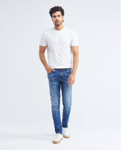 Jean de Hombre Super Slim Fit, Rider, Bota Super Slim - Azul Medio