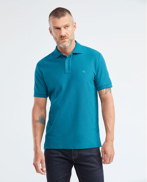 Camiseta de Hombre Tipo Polo, Classic Fit Manga Corta - Piqué 100% Algodón