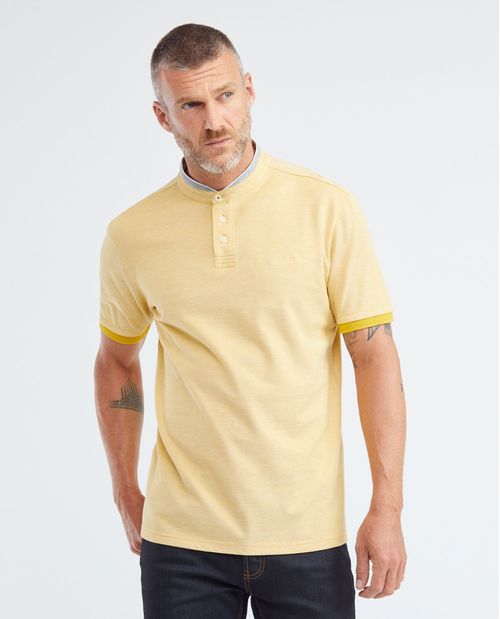 Camiseta de Hombre Tipo Polo, Classic Fit Manga Corta - Cuello Nerú