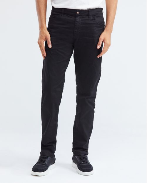 Pantalón de Hombre, Slim Fit Bota Recta - Micro Textura Espina de Pescado