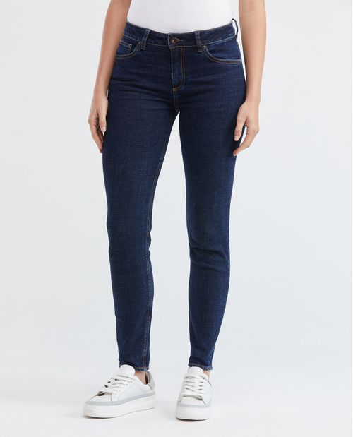 Jean de Mujer High Rise, Cosmo, Bota Skinny - Azul Oscuro