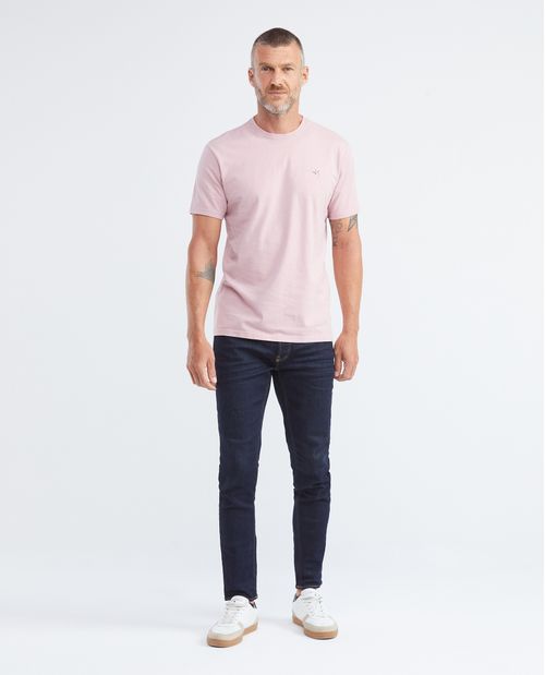 Camiseta Básica de Hombre, Slim Fit Cuello Redondo - 100% Algodón