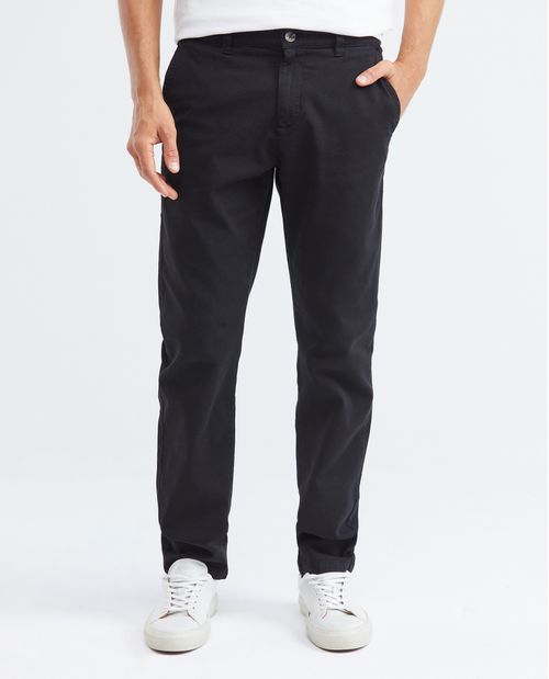 Pantalón de Hombre, Tipo Chino, Regular Fit Bota Recta - Canvas