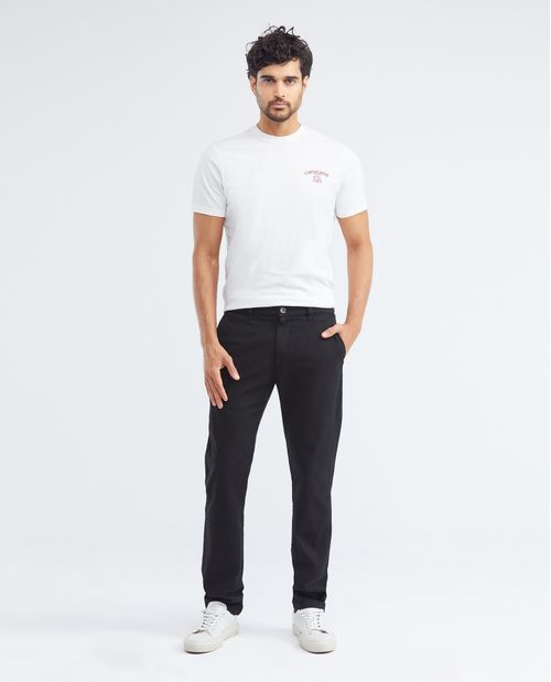 Pantalón de Hombre, Tipo Chino, Regular Fit Bota Recta - Canvas