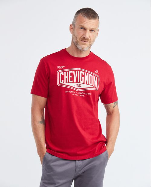 Camiseta Gráfica de Hombre, Classic Fit Cuello Redondo - Diseño Heritage Frontal