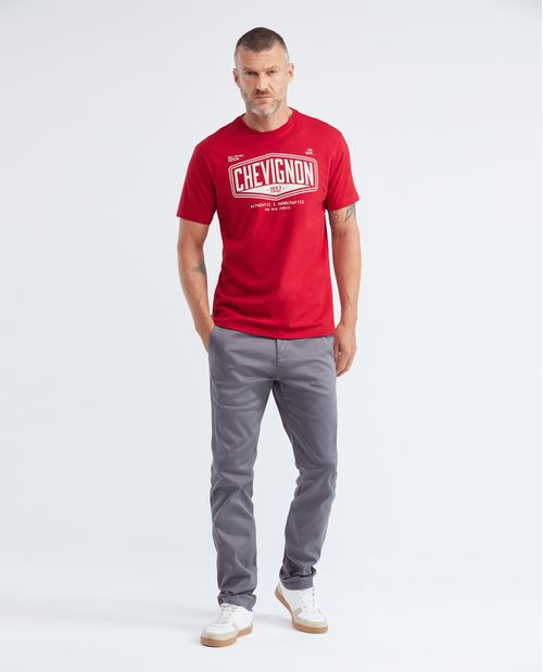 Camiseta Gráfica de Hombre, Classic Fit Cuello Redondo - Diseño Heritage Frontal