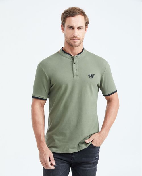 Camiseta Polo Slim Fit Cuello Nerú para Hombre