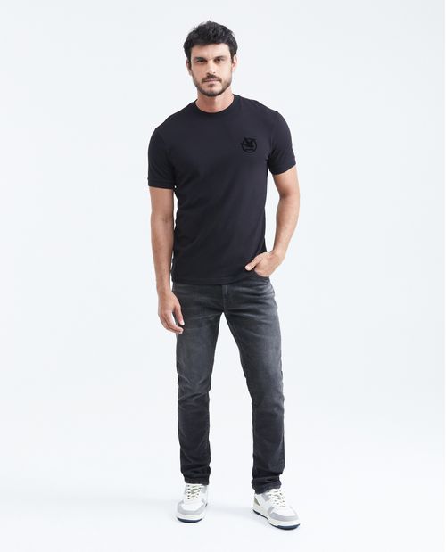 Camiseta Slim Fit Estampada Cuello Redondo para Hombre