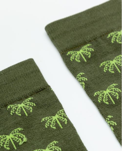 Medias Largas con Diseño de Palmeras para Hombre