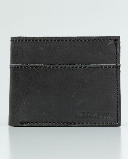 Billetera en Cuero Formato Horizontal Dos Alas con Portadocuments para Hombre