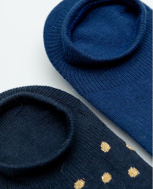 Dos Pares de Medias Invisibles con Diseños Variados para Mujer
