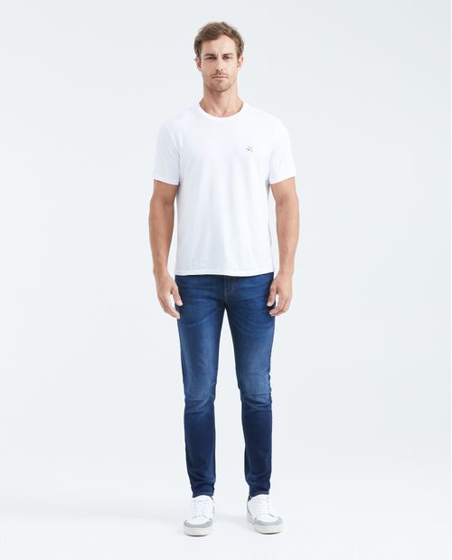 Jean Súper Slim Fit Tiro Bajo Bota Super Slim Azul Ultra Oscuro para Hombre