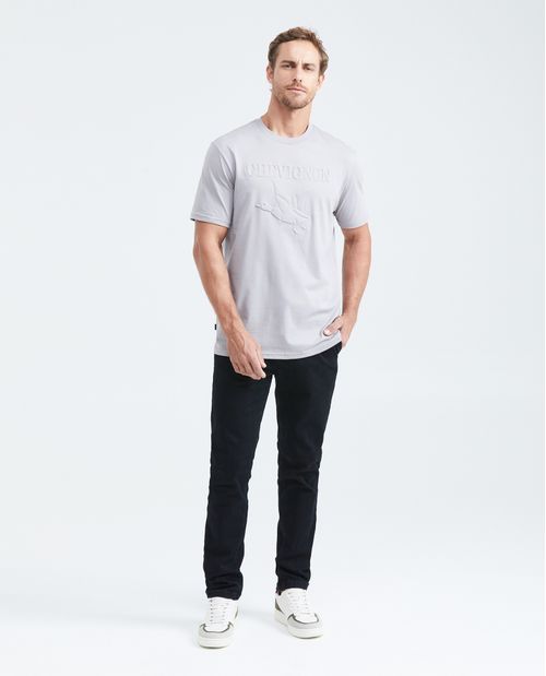 Camiseta Classic Fit Estampada Cuello Redondo para Hombre