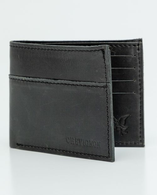 Billetera en Cuero Formato Horizontal Dos Alas para Hombre