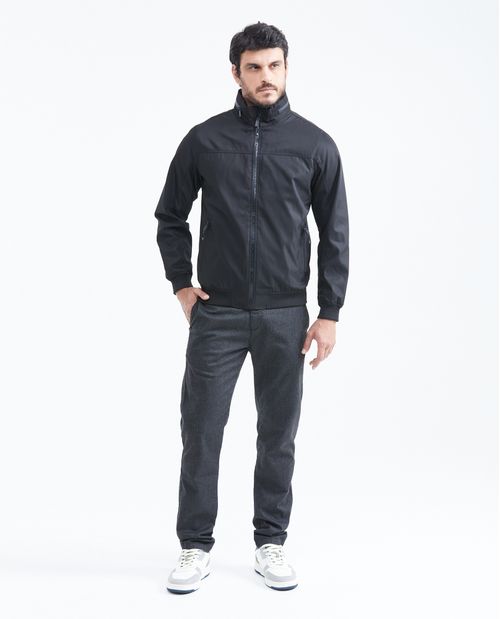 Chaqueta Tipo Bomber con Capucha Oculta para Hombre