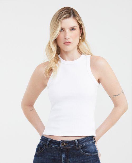 Camiseta Básica Tipo Tank Top para Mujer