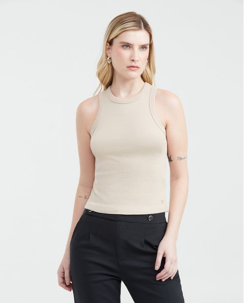 Camiseta Básica Tipo Tank Top para Mujer