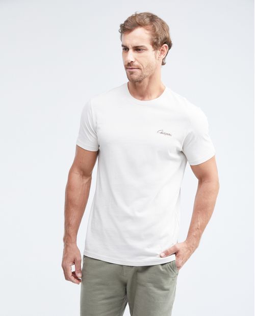 Camiseta Slim Fit Estampada Cuello Redondo para Hombre