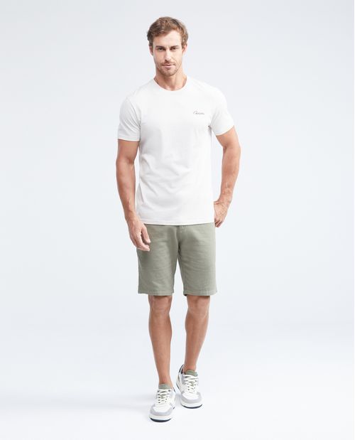 Camiseta Slim Fit Estampada Cuello Redondo para Hombre