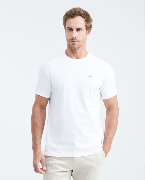 Camiseta Básica Slim fit Cuello Redondo en Algodón para Hombre