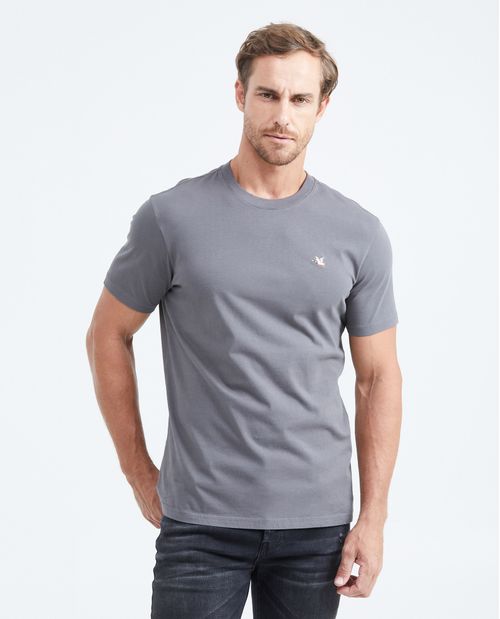 Camiseta Básica Slim fit Cuello Redondo en Algodón para Hombre