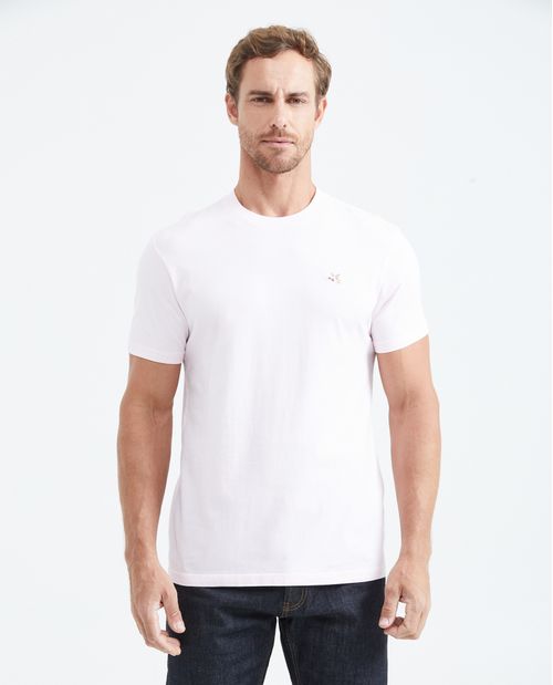 Camiseta Básica Slim fit Cuello Redondo en Algodón para Hombre