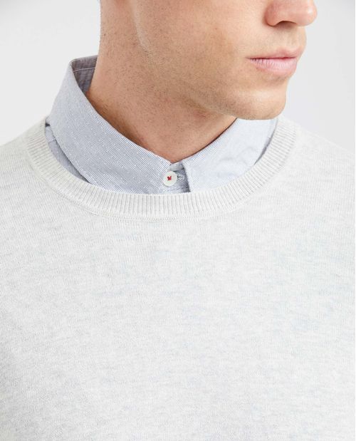 Suéter Tejido con Cuello Redondo para Hombre