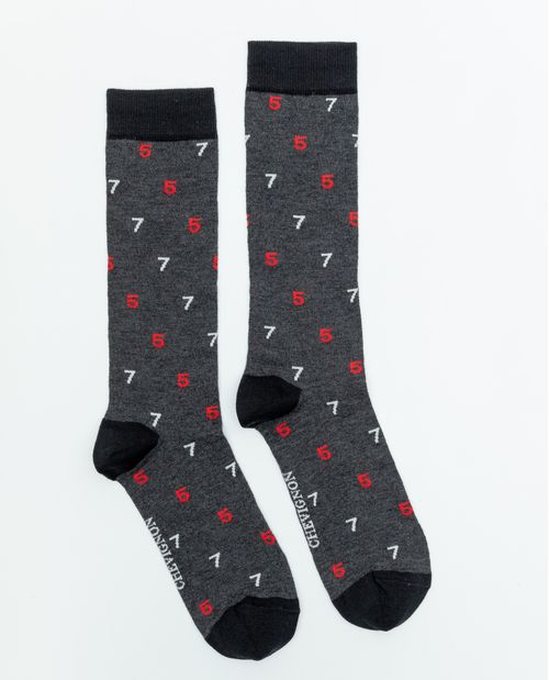 Medias Largas con Diseño de números para Hombre