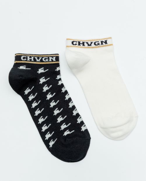 Dos Pares de Medias Tobilleras con Diseños Variados para Mujer
