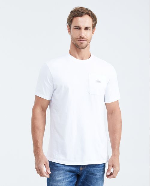 Camiseta Classic Fit con Bolsillo Cuello Redondo para Hombre