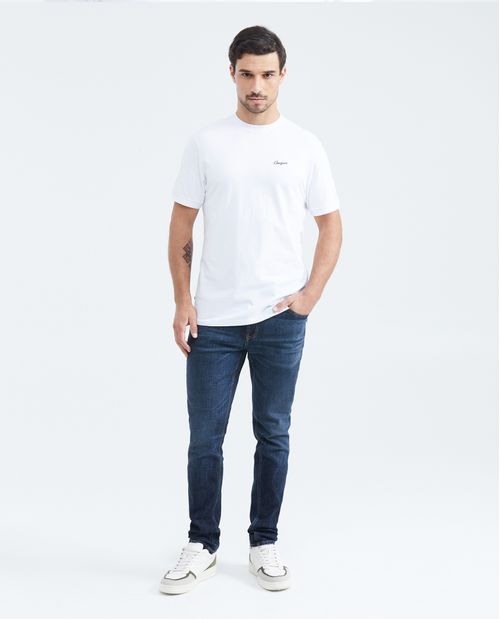 Camiseta Classic Fit Cuello Redondo en Algodón para Hombre