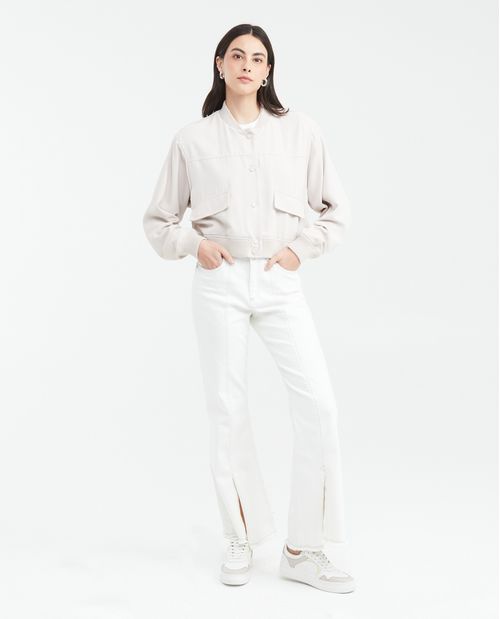 Chaqueta Tipo Bomber Silueta Boxy para Mujer