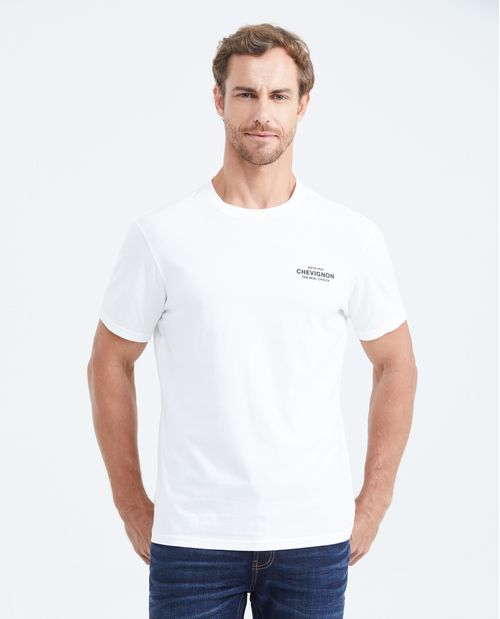 Camiseta Slim Fit Estampada Cuello Redondo para Hombre