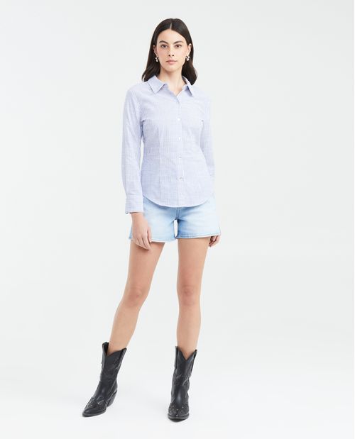 Camisa Clásica Estampado a Rayas para Mujer