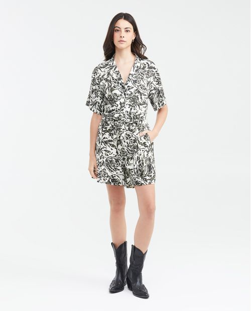 Falda Short Asimétrica con Efecto Brillante para Mujer