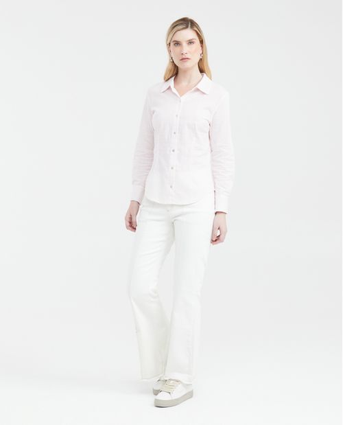 Camisa Clásica Estampado a Rayas para Mujer
