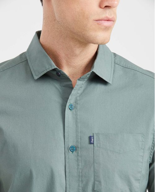 Camisa Manga Corta Algodón Masculina