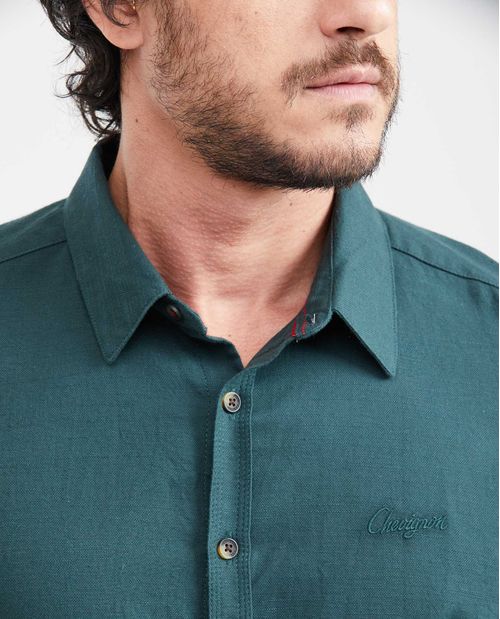 Camisa Classic Fit Manga Larga en Algodón para Hombre