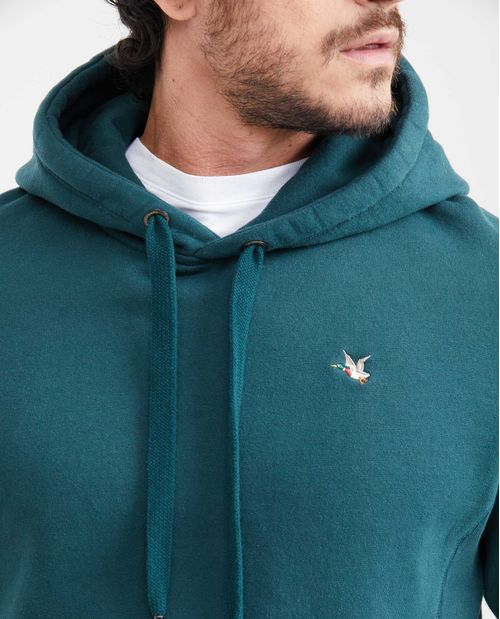 Buzo Cerrado con Capucha y Bloques de Color para Hombre