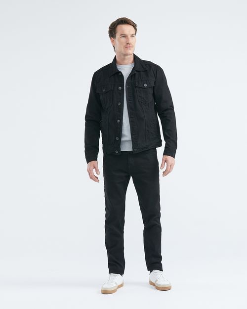 Jean de Hombre Super Slim Fit, Rider, Bota Super Slim - Negro Mate