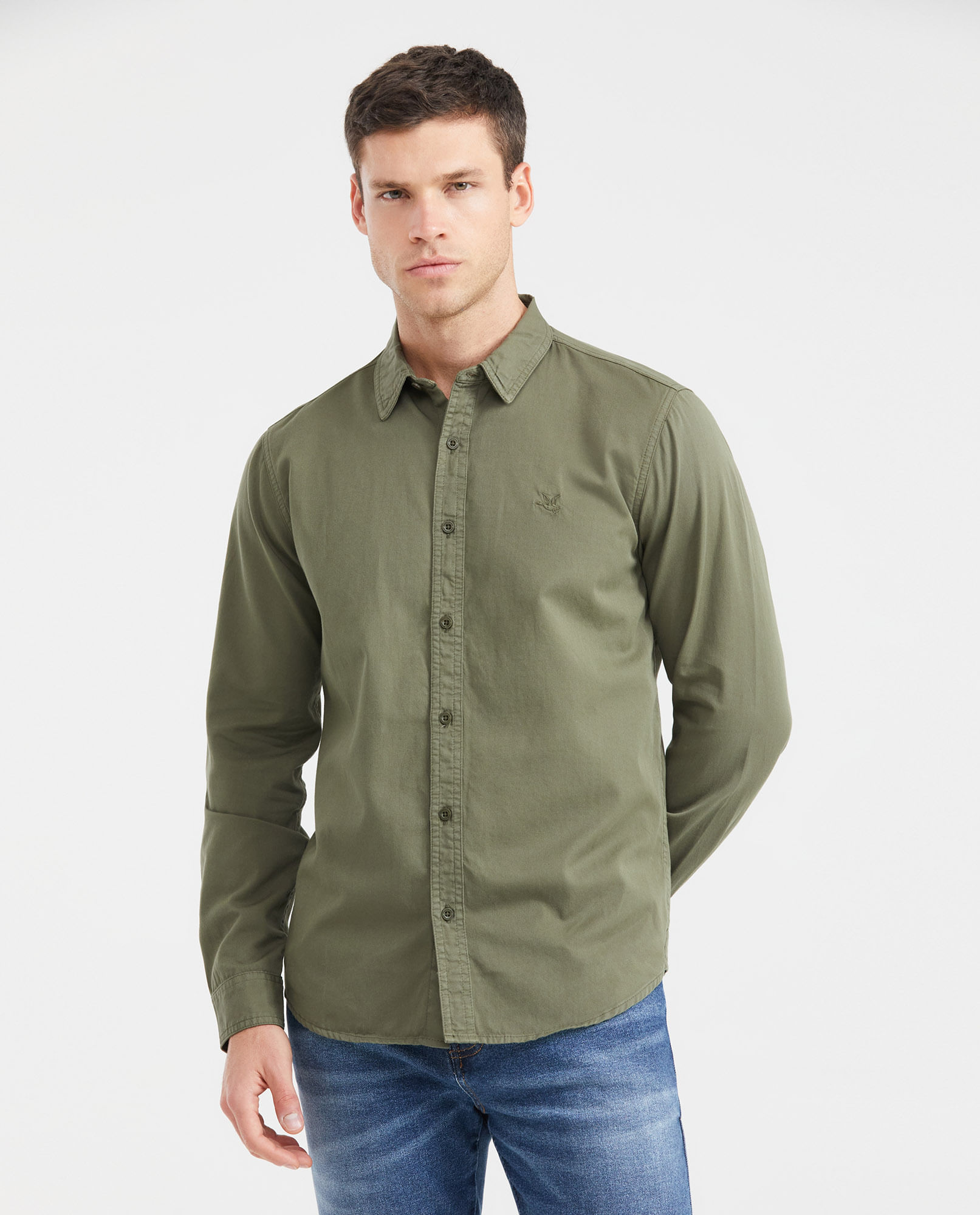 Mezclilla Camisa Verde Hombre Combinar Outfit Con Camisa Verde Militar  Hombre, image size:1613x2000