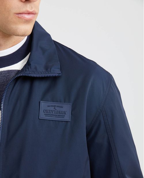 Chaqueta Tipo Bomber con Capucha Oculta para Hombre