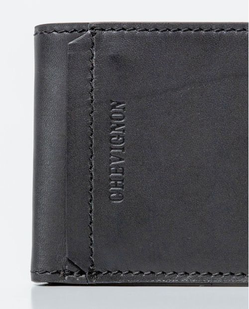 Billetera en Cuero Formato Horizontal Dos Alas para Hombre