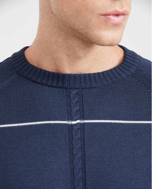 Suéter Tejido con Cuello Redondo para Hombre