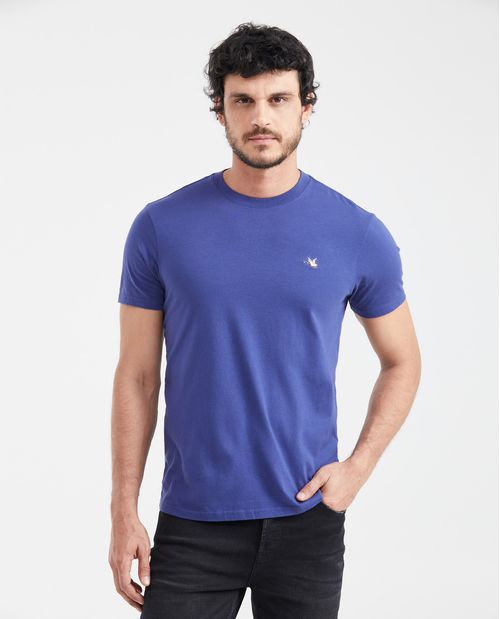 Camiseta Básica Slim fit Cuello Redondo en Algodón para Hombre