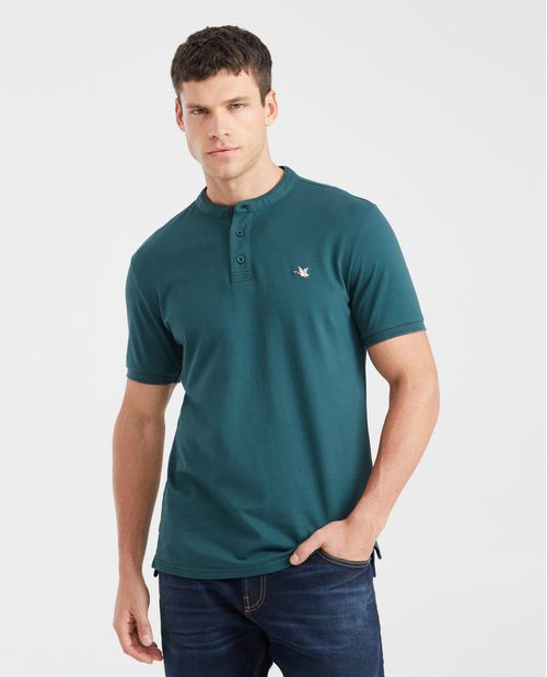 Camiseta Polo Slim Fit Cuello Nerú para Hombre